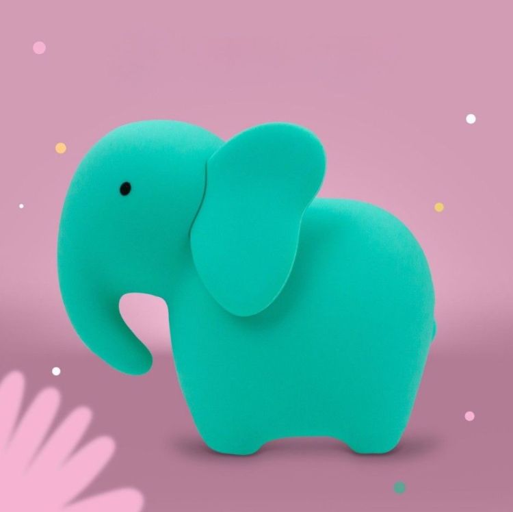 Mary s Nachtlampje LED - Olifant - Turqouise