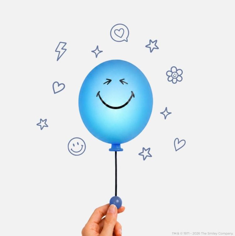 MOB Bubbly Light | Smiley World - Blauw MOB Bubbly Light | Smiley World - Blauw