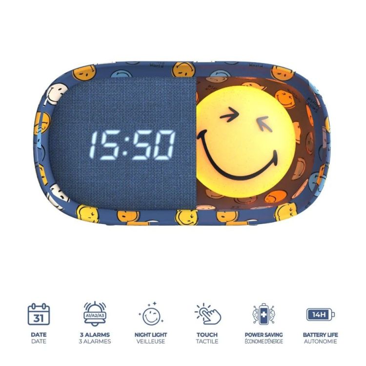 MOB Dreamy Clock | Smiley world - Donkerblauw