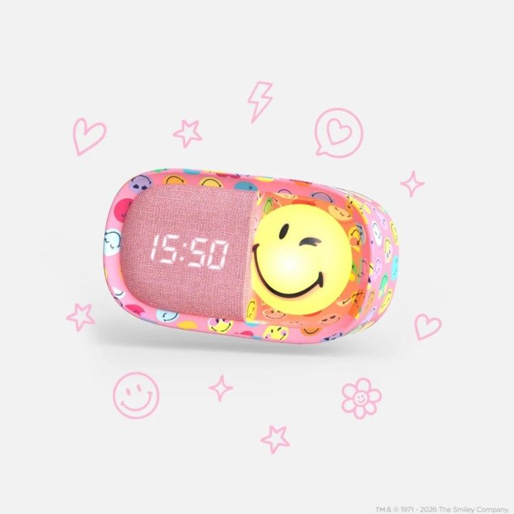 MOB Dreamy Clock | Smiley world - Roze MOB Dreamy Clock | Smiley world - Roze