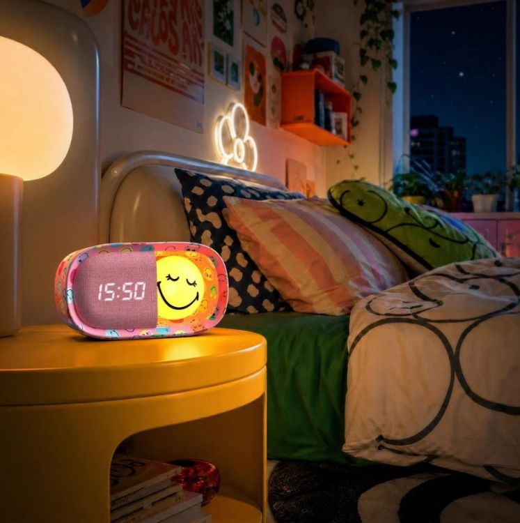 MOB Dreamy Clock | Smiley world - Roze