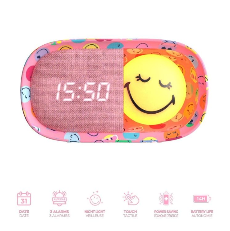MOB Dreamy Clock | Smiley world - Roze