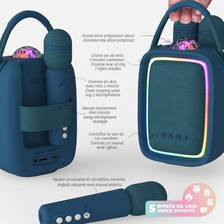 MOB Singy Party - Karaoke speaker - Donker Blauw