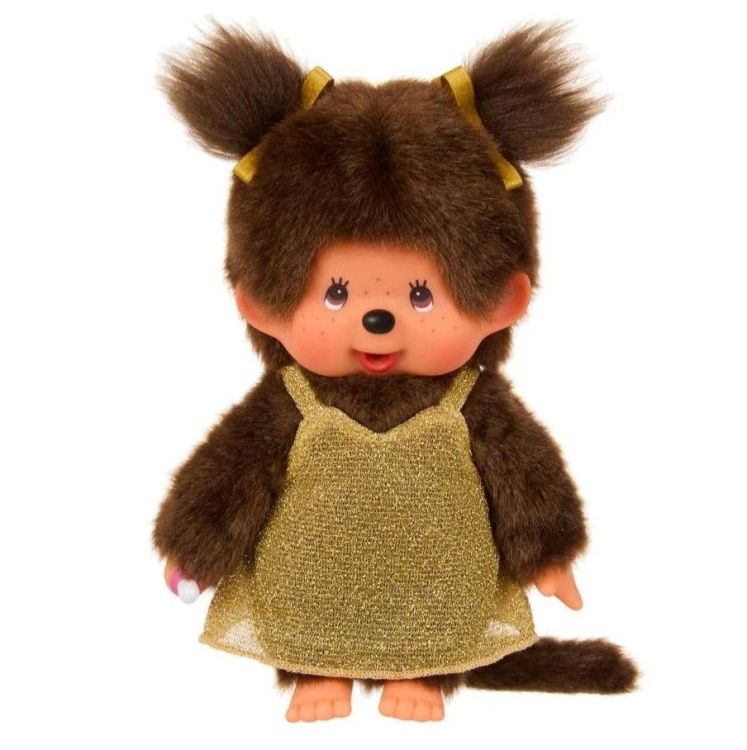 Monchhichi Monchhichi knuffel - Glitter dress golden girl