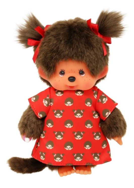 Monchhichi Monchhichi knuffel - Meisje met jurk print