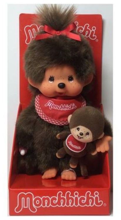 Monchhichi Monchhichi knuffel - Meisje met mini monchhichi