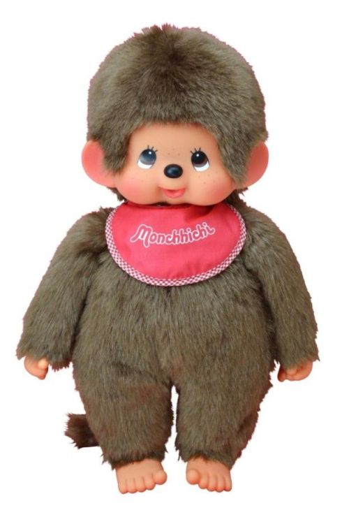 Monchhichi Monchhichi knuffel - Slabbetje rood