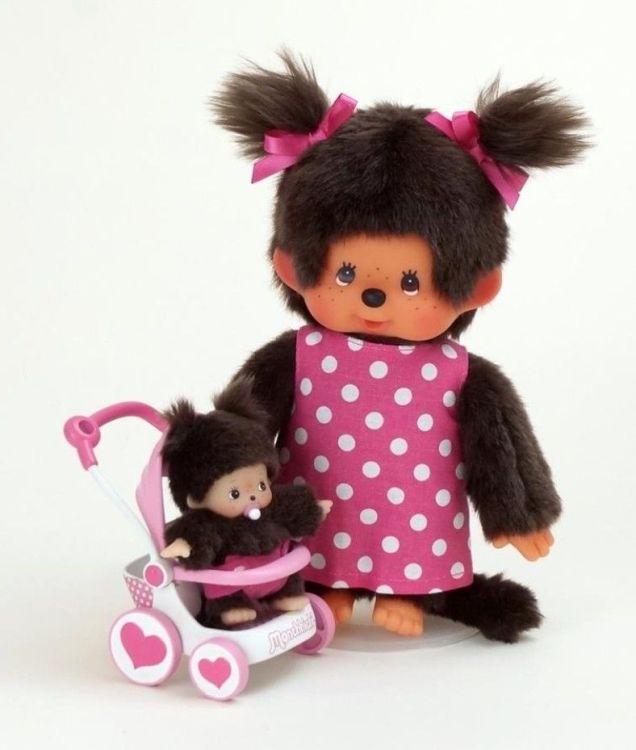 Monchhichi Monchhichi set - Mama met kinderwagen