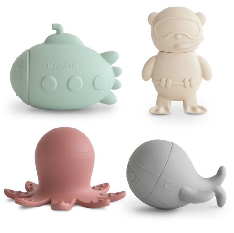 Mushie badspeelset Sealife - set van 4