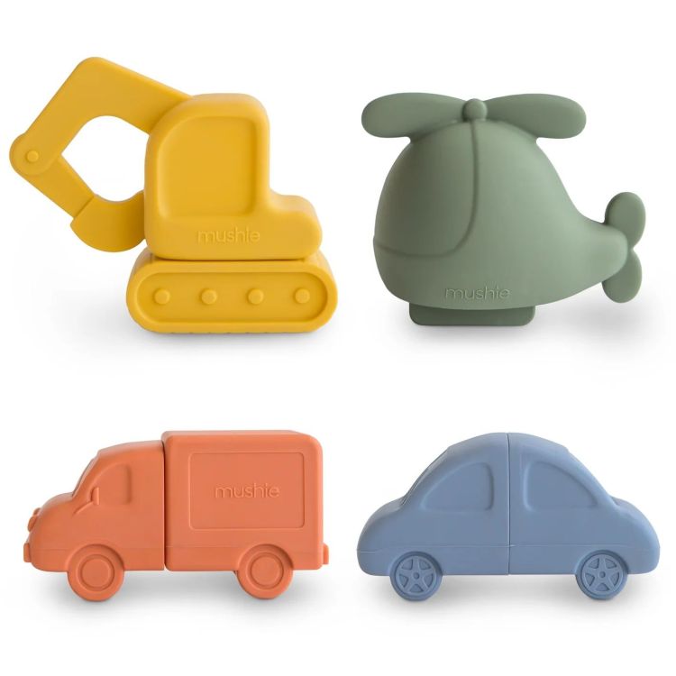 Mushie Badspeelset Voertuigen - set van 4