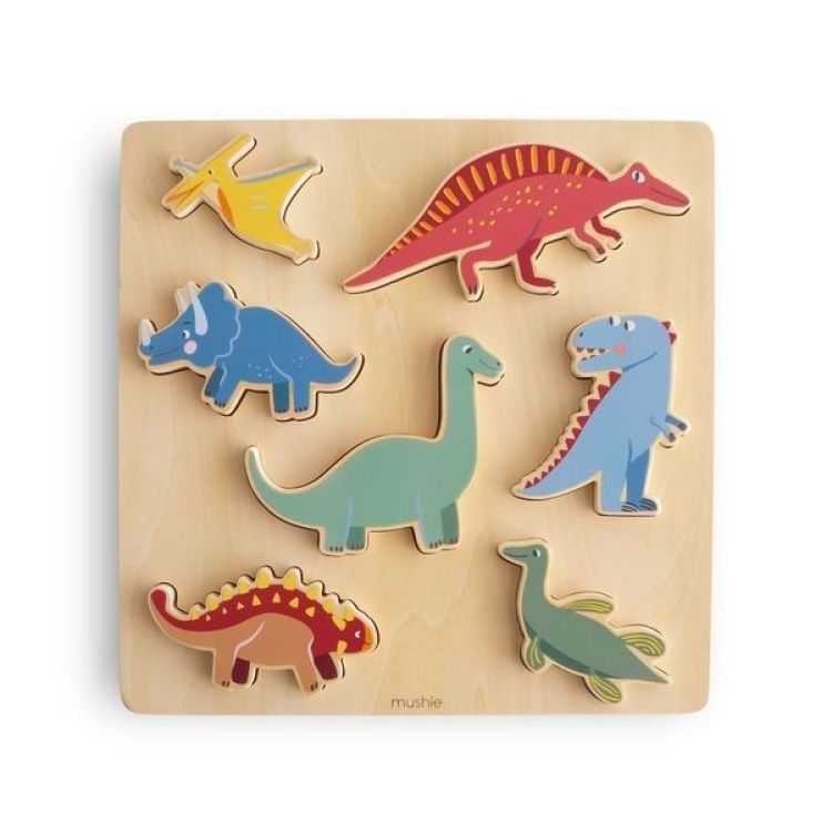 Mushie Dino puzzel - Hout