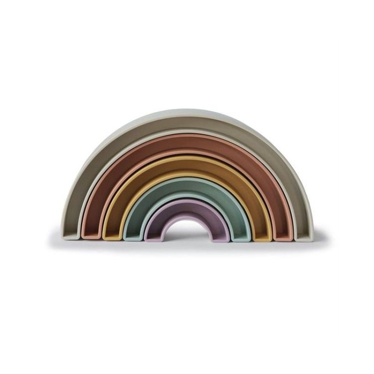Mushie Stapeltoren regenboog - Tropical