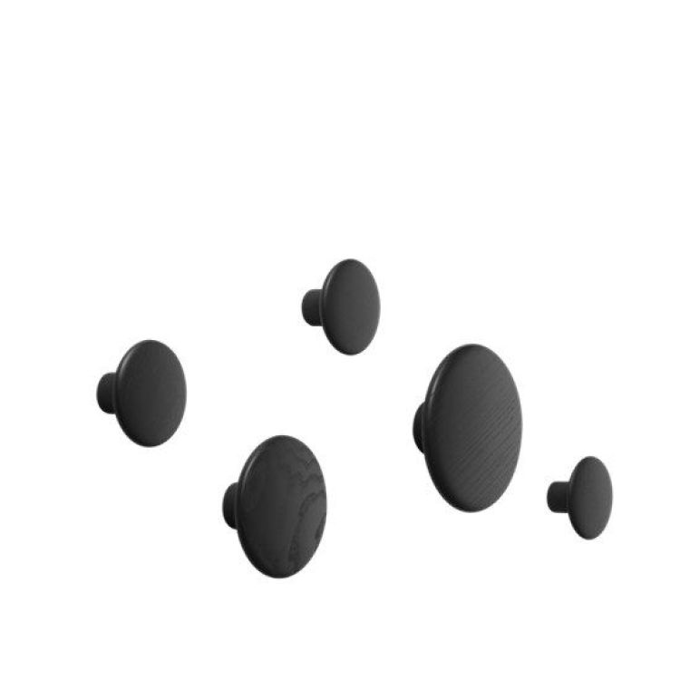 Muuto The Dots - hout (set van 5) - black