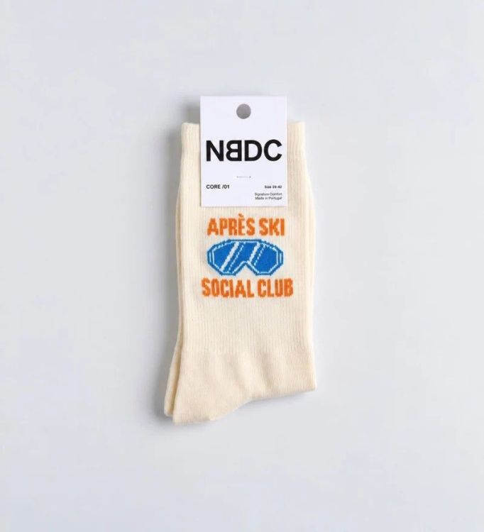 NBDC Sokken - Après Ski Social Club Beige - maat 43/46
