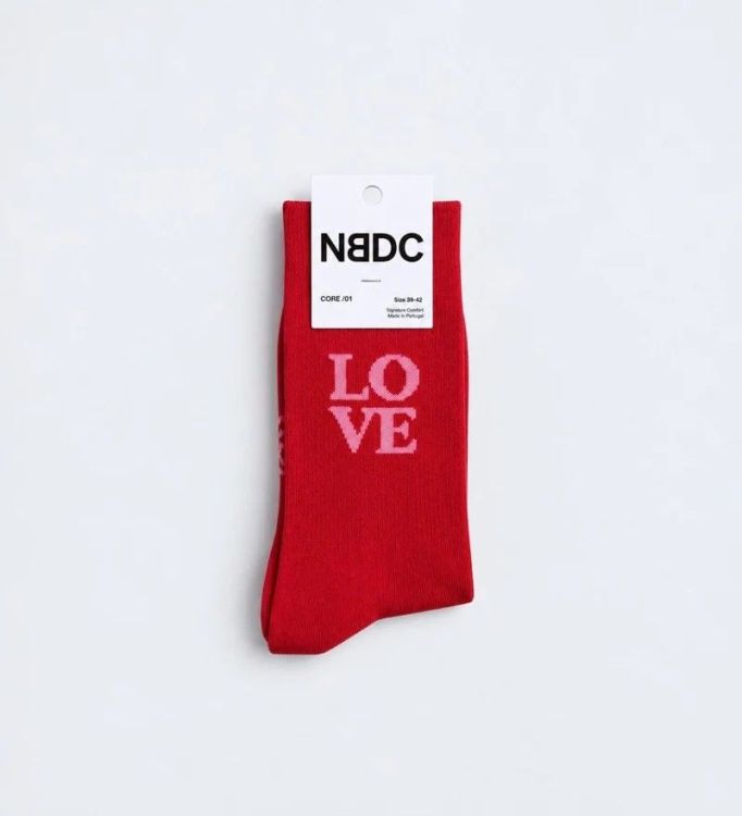 NBDC Sokken - Love Red/Pink - maat 39/42 NBDC Sokken - Love Red/Pink - maat 39/42
