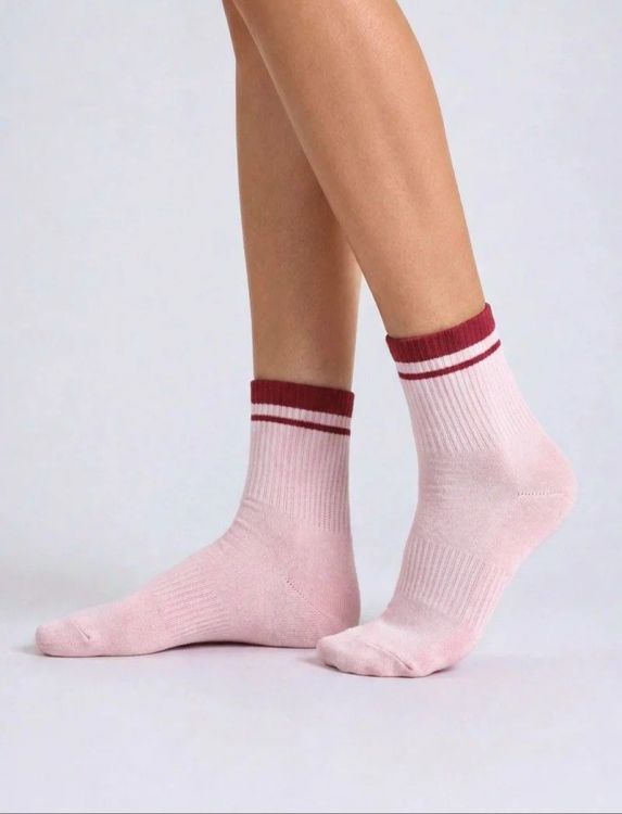 NBDC Sokken - Summer Stripes Rosé/Cherry - maat 35/38