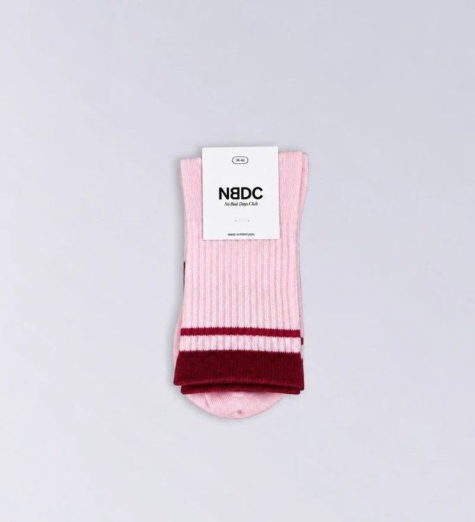 NBDC Sokken - Summer Stripes Rosé/Cherry - maat 39/42