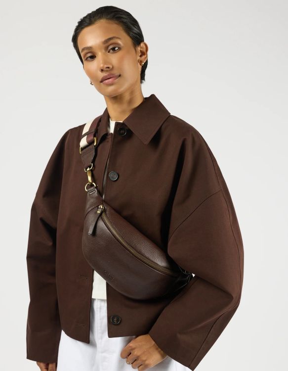O MY BAG Bum bag - Niko - Chocolate soft grain