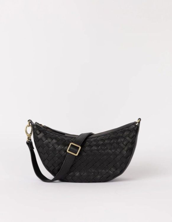 O MY BAG Crossbody bag - Leo - Black woven soft grain