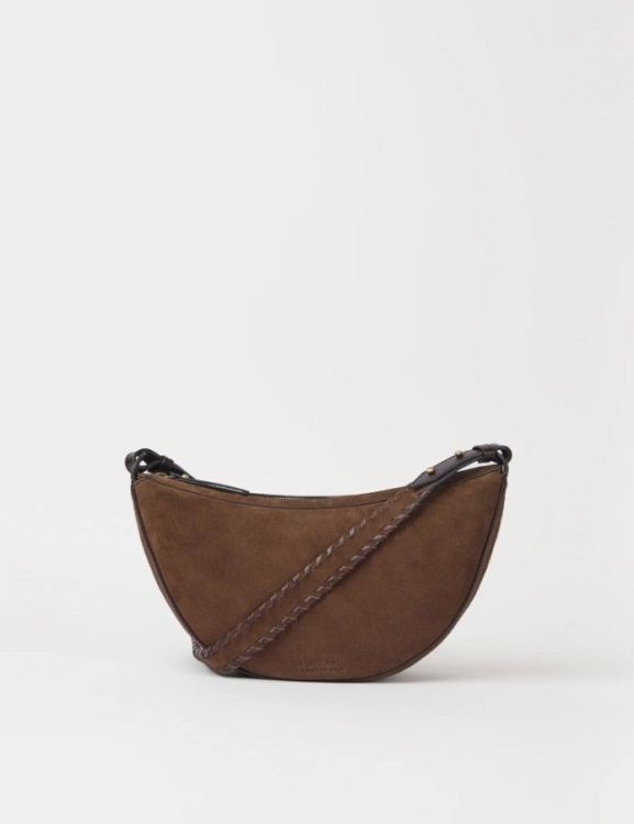 O MY BAG Crossbody bag - Leo - Chocolate suede/classic leather