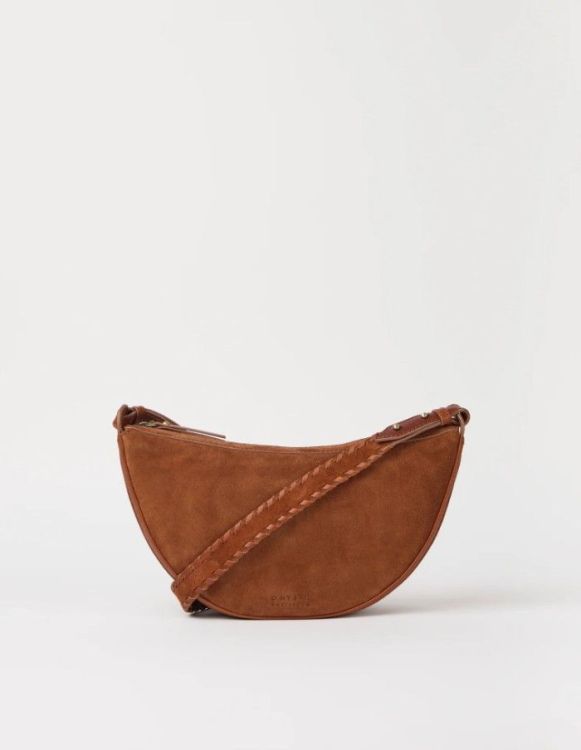 O MY BAG Crossbody bag - Leo - Cognac suede/classic leather