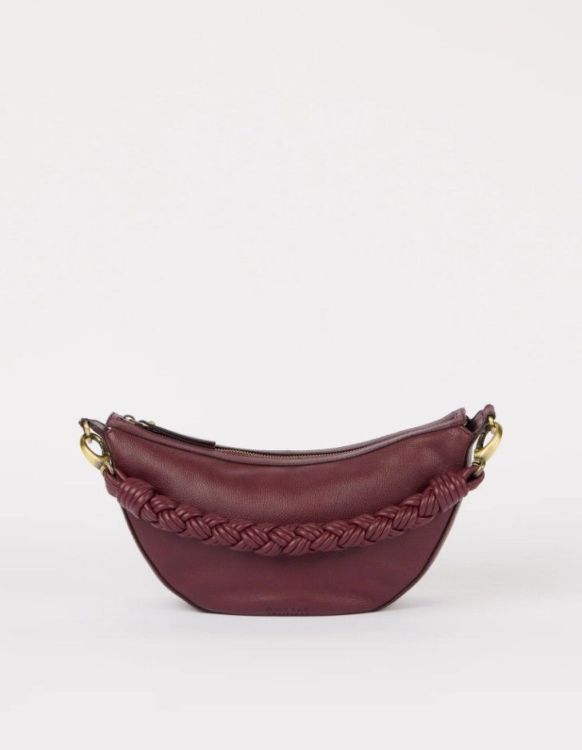 O MY BAG Crossbody bag - Leo twisted handle - Cherry soft grain leather