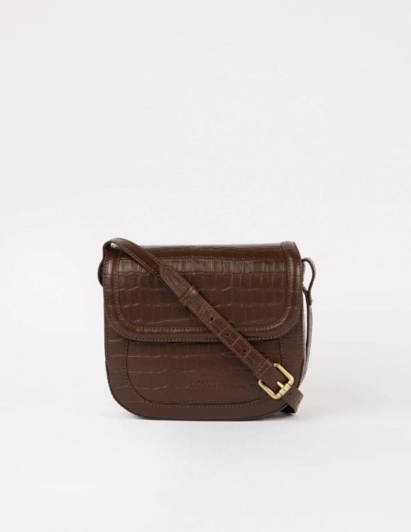 O MY BAG Crossbody bag - Nina - Chocolate Croco Leather