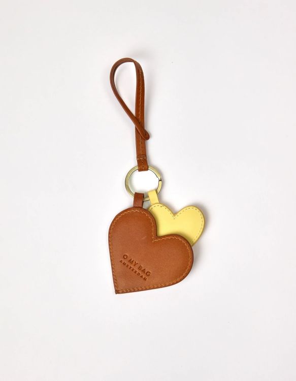 O MY BAG Handtashanger - Hearts - Cognac + Butter