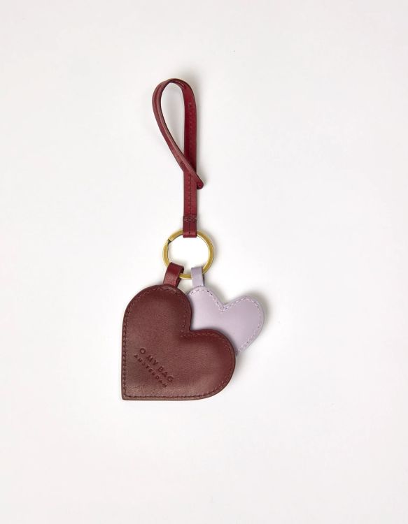 O MY BAG Handtashanger - Hearts - Ruby + Lavender