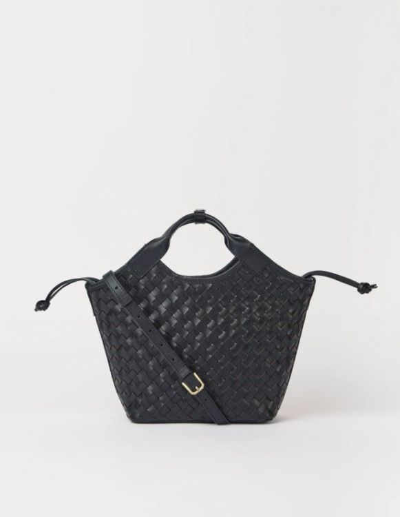 O MY BAG Mara - Woven - Black klassiek leather