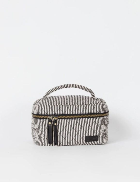 O MY BAG Toilettas - Black katoen/leder