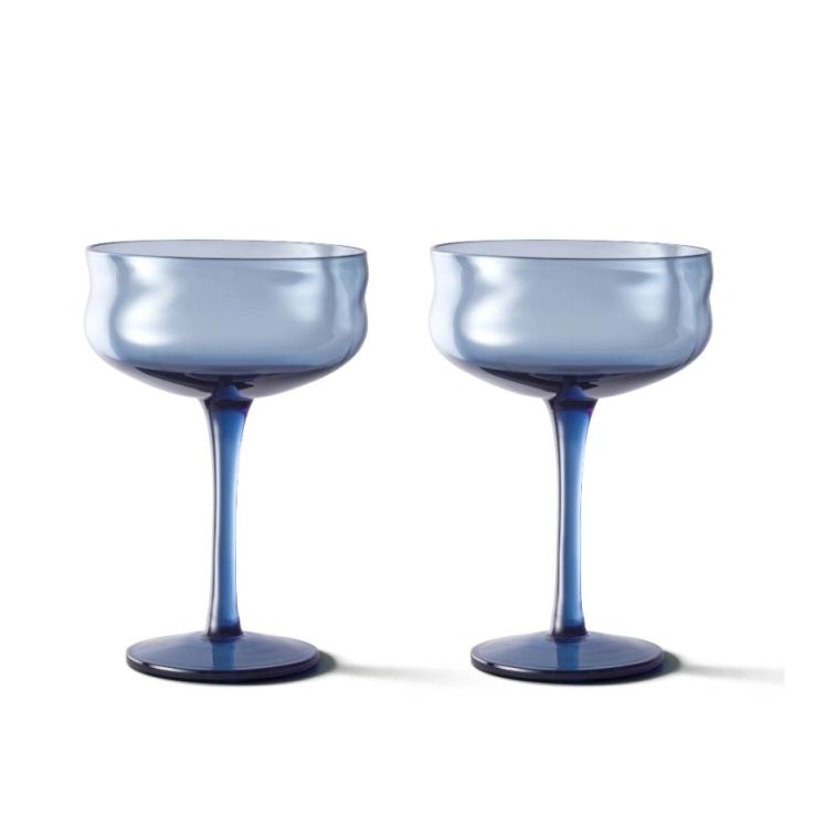 Paveau Champagne Coupe Swirl - Midnight - Set van 2