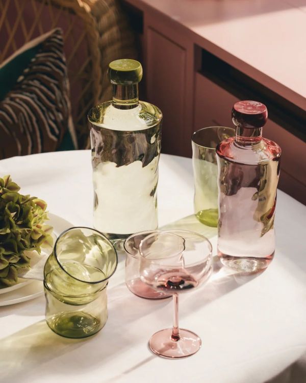 Paveau Glazen Swirl longdrink - Moss - Set van 2