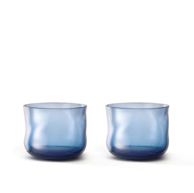 Paveau Glazen Swirl small - Midnight - Set van 2