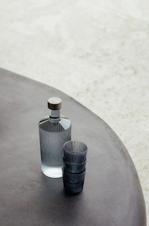 Paveau Waterfles Ribbed - Twilight Blue