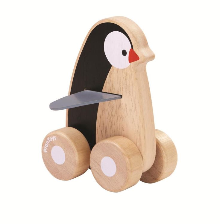 Plan Toys Pinguïn wagentje