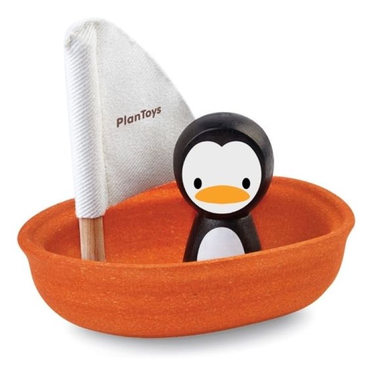Plan Toys Zeilboot Pinguïn