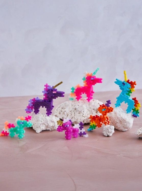 Plus-Plus Bouwblokjes - Glitter unicorns - 100pcs