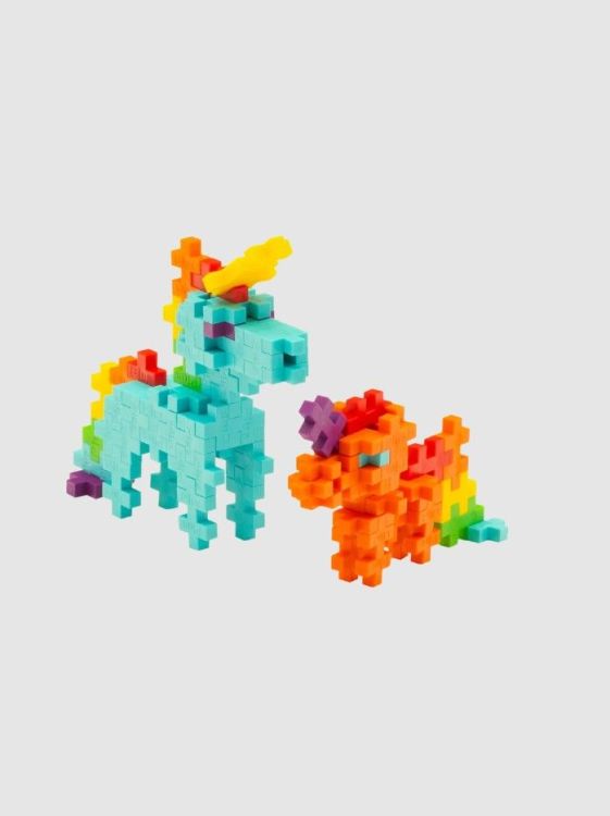 Plus-Plus Bouwblokjes - Rainbow unicorns - 100pcs