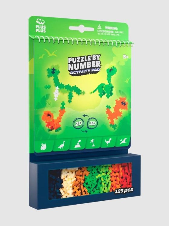Plus-Plus Puzzel op nummer - Activitypad - Dino Plus-Plus Puzzel op nummer - Activitypad - Dino