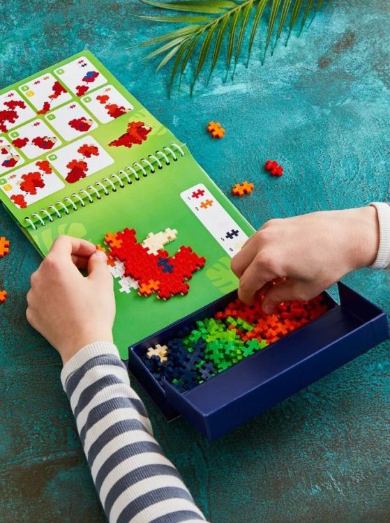Plus-Plus Puzzel op nummer - Activitypad - Dino