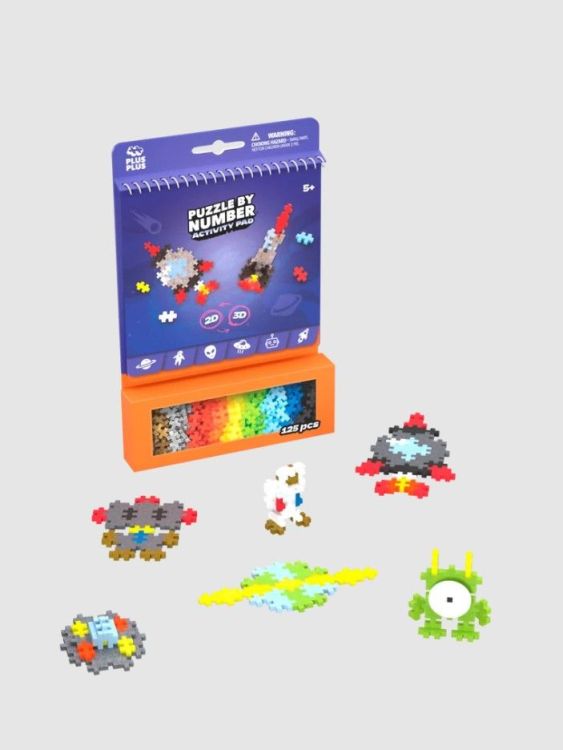 Plus-Plus Puzzel op nummer - Activitypad - Space
