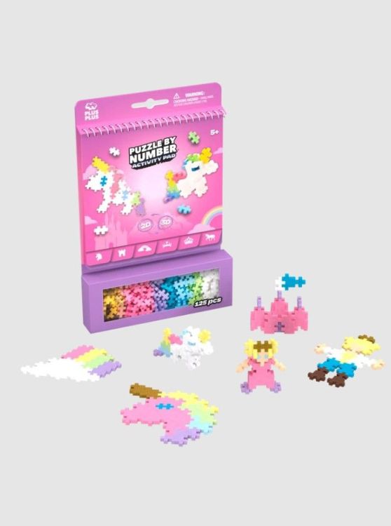 Plus-Plus Puzzel op nummer - Activitypad - Unicorn