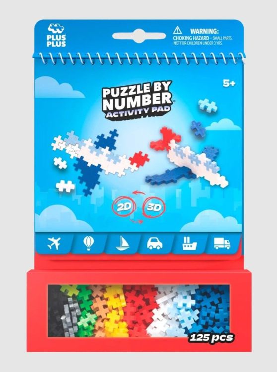 Plus-Plus Puzzel op nummer - Activitypad - Voertuigen Plus-Plus Puzzel op nummer - Activitypad - Voertuigen