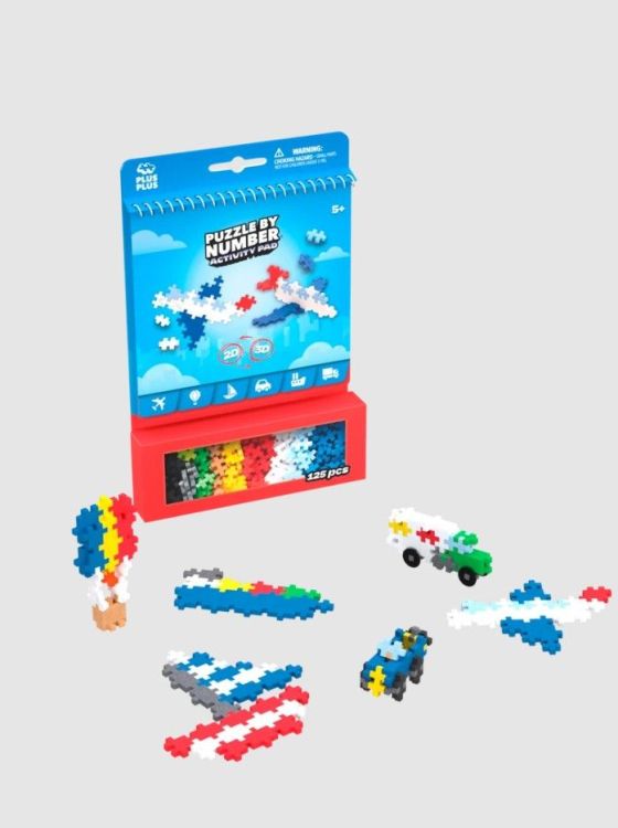 Plus-Plus Puzzel op nummer - Activitypad - Voertuigen