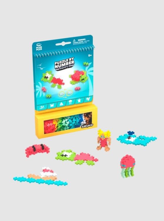 Plus-Plus Puzzel op nummer - Activitypad - Zee