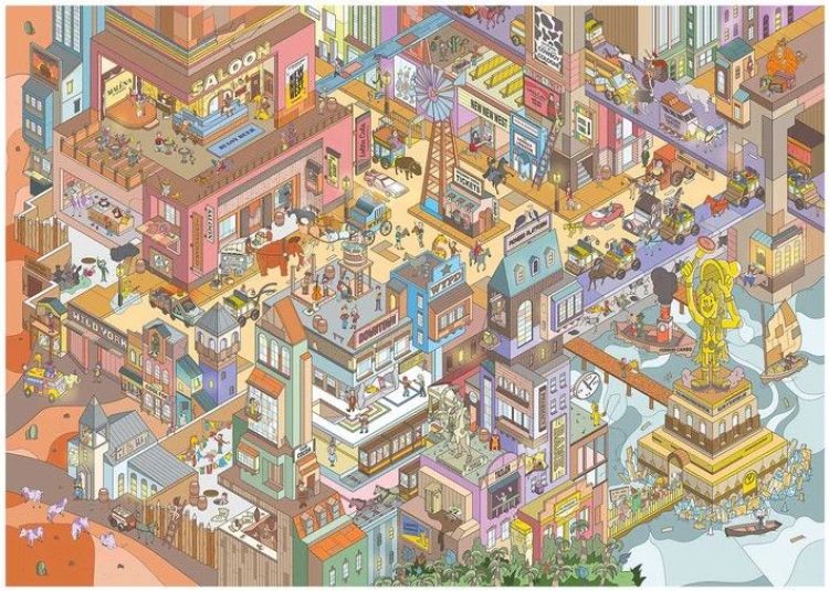 Puzzles in a bag City escape - 1000 stuks