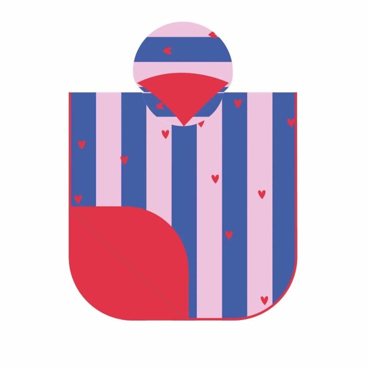 Quut Strandponcho - Cherry