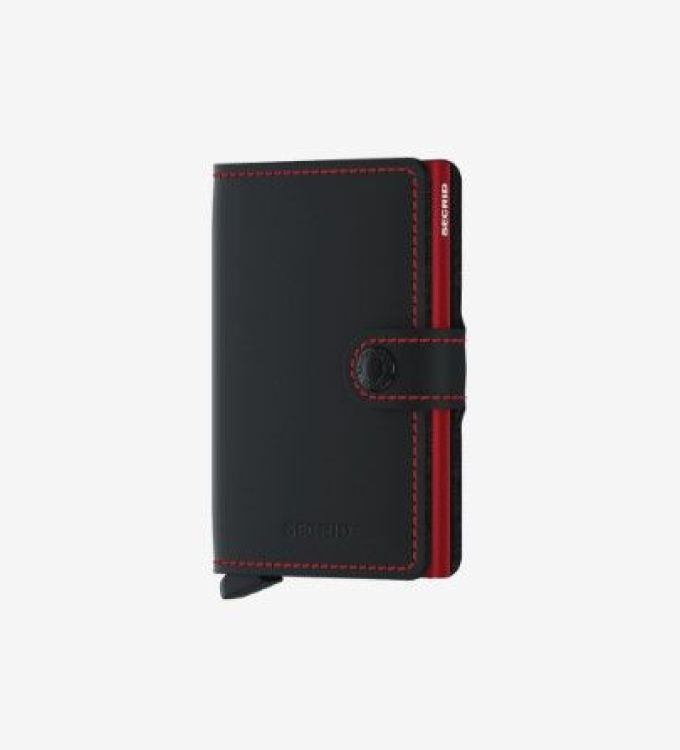 Secrid Mini wallet - Matte black & red