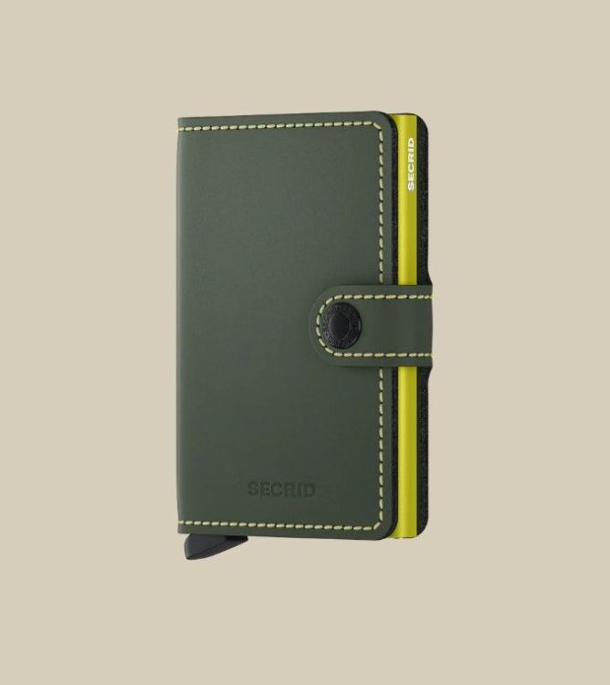 Secrid Mini wallet - Matte green & lime